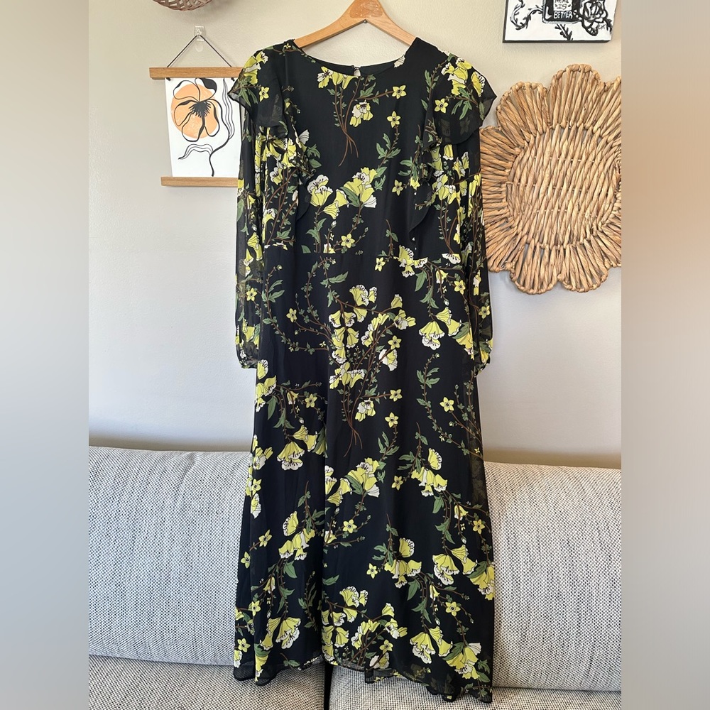 Who What Wear by Target Yellow Floral Dress